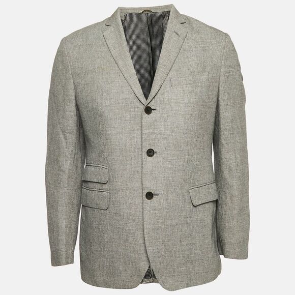 Banana Republic Heritage Grey Button Front Slim Fit Blazer L